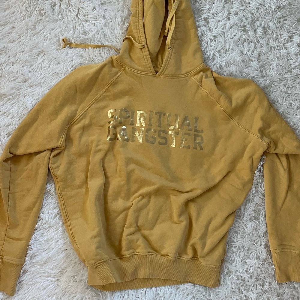 Yellow spiritual gangster hoodie